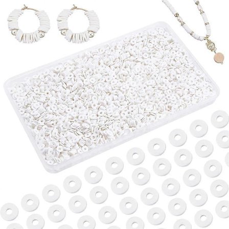 3000 stk. Hvide Heishi Lerperler 6 mm Vinylskiveperler Flade Runde Polymerlerperler