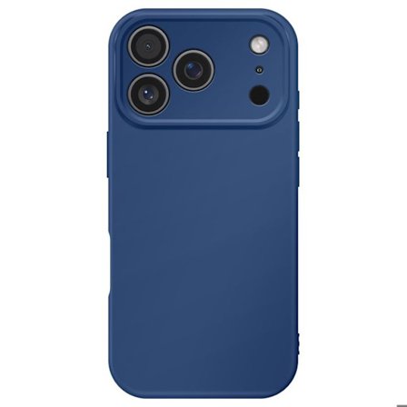 Coque för iPhone 17 Pro Modell Soft-Touch i Halkfritt Mjuk Silikon Mörkblå