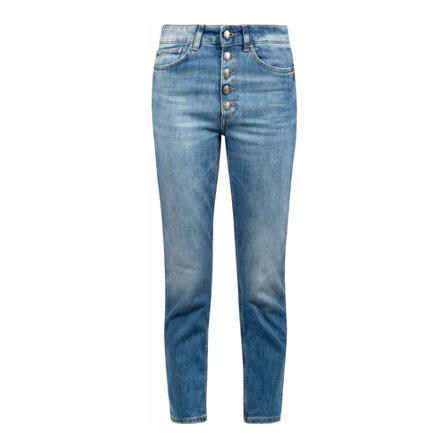 Dondup, Dp 268B Ds 0107 DF7 Jeans Blauw, Dames, Maat:W24,Katoen