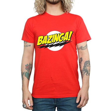 The Big Bang Theory Herr Bazinga Bomulls T-shirt 5XL Röd