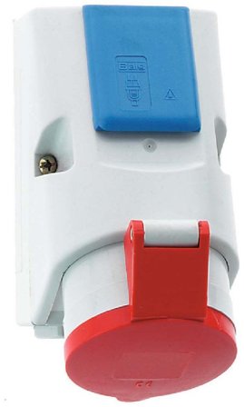 Rutab Kombi Vägguttag 16 A, 5 poler, Strömbrytare & vägguttag