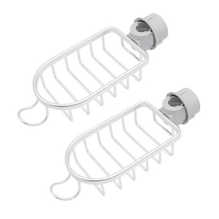 2 stk. Aluminium Bruseopbevaringskurv Til Køkken Badeværelse Enkeltlags Opbevaring Til Shampoo Sæbe Show