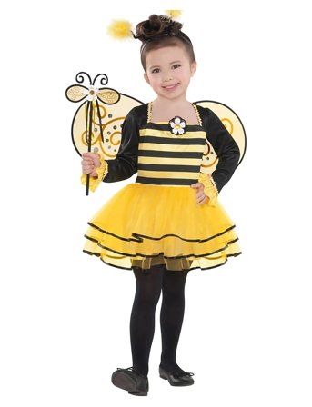 IPK | Children's Bee Costume Set 104 Cm, Dress, Headband, Wings And Wand | 86/104CM
