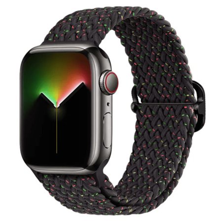 Elastisk Armbånd Vevd Apple Watch 38mm / 40mm / 41mm - Svart Miksfarge Svart Mikset