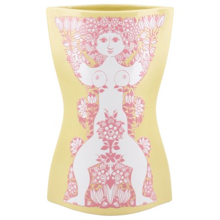 Bjørn wiinblad Nina vas 22 cm, gul/rosa | Inredning > Vaser & Krukor > Vas | Bagaren och Kocken