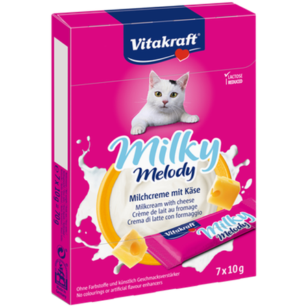 Vitakraft - Milky Melody Cheese 70 g x 7 stk. - Katt - Kattegodteri & kattegress - Belønningsgodbiter katt - ZOO.no