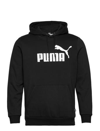 Ess Big Logo Hoodie Fl Hoodie Trøje Sort PUMA