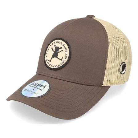 Pippi Långstrump - Brun trucker Keps - " Pippi Siluett Brown/Khaki Trucker" @ Hatstore
