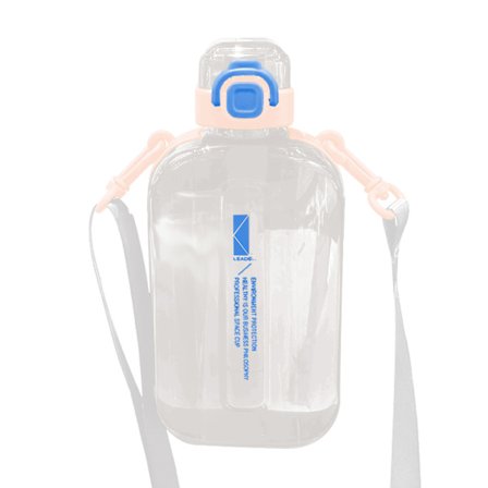 Stor 750 ml flat vannflaske for utendørssport og kontor med måleskala