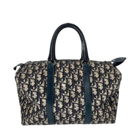 Dior Vintage Pre-owned Canvas handTass , Blauw , Dames , Maat: ONE Size Vintage Tassen