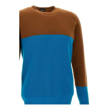 Drumohr, Round-neck Knitwear Blauw, Heren, Maat:M