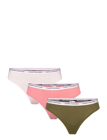 3 Pack Thong Stringtruse Undertøy Multi/mønstret Tommy Hilfiger*Betinget Tilbud