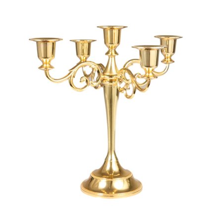 Vintage Metal Ljusstake 3/5 Heads Candlelight Middag Ljusstake Stativ