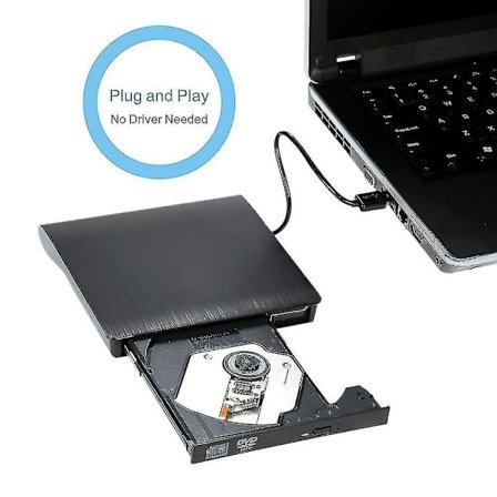 Ekstern USB 3.0 Slim DVD-RW CD-brænder Drevlæser Brænder Afspiller kompatibilitet med bærbar PC