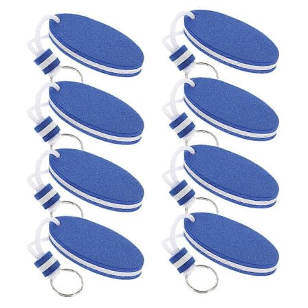 8 st Oval Blå Flytande Nyckelring För Segling, Simning Och Vattensporter Ger Flytande Funktionalitet I Utomhusaktiviteter (FMY)