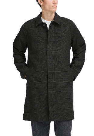 Casual Friday Cfmats Relaxed Checked Coat Jackor Herr Grå XL