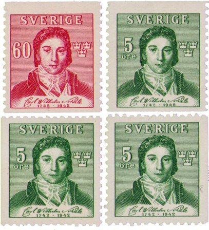 Sverige - AFA 301-302+301Cv-301Ch - Postfrisk