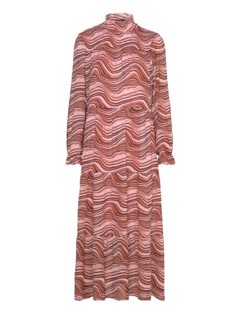 MSCH Copenhagen Mschpanthea Rikkelie Maxi Dress Aop - Pink - S