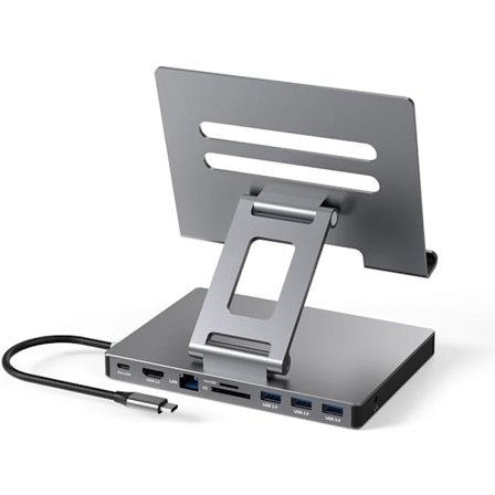 USB-C Hub & Hopfällbar Dockningsstation – 8-i-1 för iPad, MacBook & Laptop