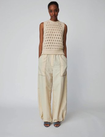 Stella Nova Cotton Stitch Vest - Cream - L