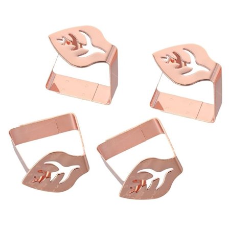 4 kpl Pöytäliinapidikkeet Cover ROSE GOLD
