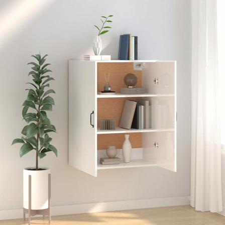 Vidaxl Väggskåp Vit Högglans 69,5x34x90 Cm Konstruerat Trä Vit