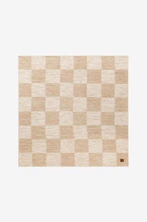 KM Home - Uldtæppe Chessie - Natur - Uldtæpper - 200X200 - Fra Homeroom