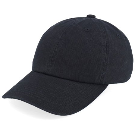 Equip - Svart unconstructed Keps - Kids Black Washed Dad Cap @ Hatstore