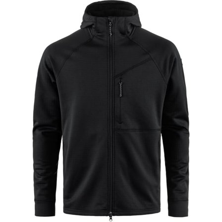 Fjällräven Abisko Grid Fleece Hættetrøje XXL - male - Black - Fleece