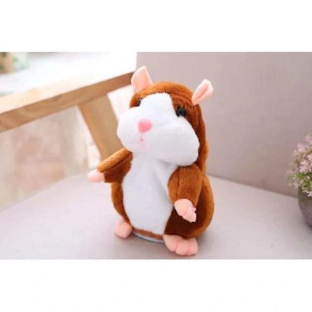 Talande Hamster Plyschleksak Upprepar Vad Du Säger Rolig Interaktiv Leksak för Barn 1 st