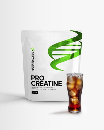 3 x Kreatin - 345 g - Cola - Body Science 3-pH-CM - Kreatin monohydrat, Buffrat kreatin, Kosttillskott, Kreatin