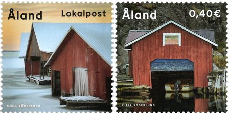 Åland - Bådehuse - Postfrisk sæt 2v