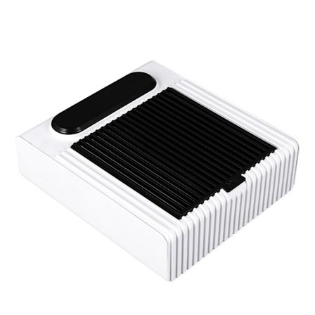 Neglekunst støvsuger Justerbar hastighet 80W Flyttbar filterpatron Lavt støynivå ABS-materiale Neglestøv samler støvsuger Hvit EU Pl