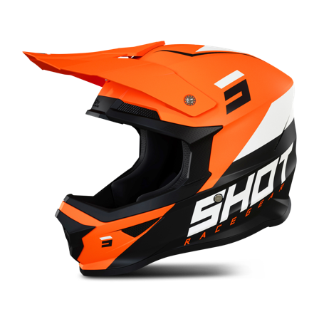Casco Cross Shot Furious Chase Nero-Neon-Arancio XL