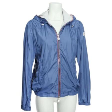 Moncler Pre-owned, Pre-owned Fabric outerwear Blauw, Dames, Maat:S