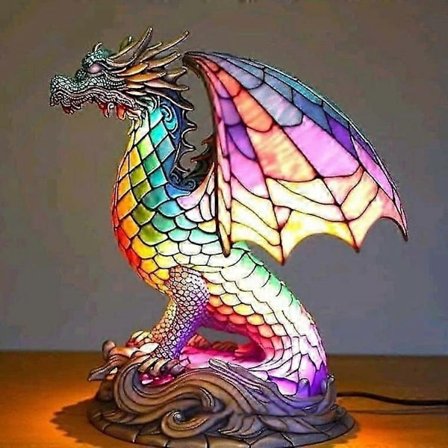 Ny Hunde Serie Resin Ornamenter LED Nattlys - Kreativ Hjem Skrivebord Dyre Statue Lampe-WELLNGS