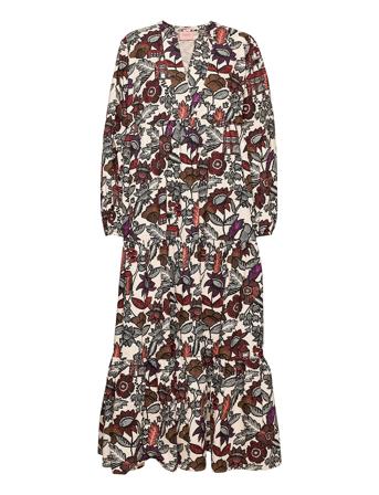 Voluminous Printed Organic Cotton Dress Brown Scotch & Soda