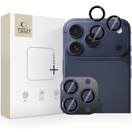 Tech-Protect Camring Fit+ -kamera suojus 14/15/16/17 Pro/Max - sininen