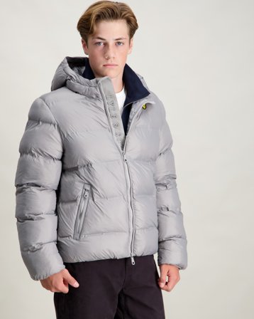 Lyle & Scott Cropped Puffer Coat Grijs Jassen Jongens - Kids Brand Store