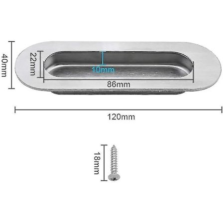 Kaappi 2 kpl Uppoasennettavat Soikeat Vetimet Laatikolle