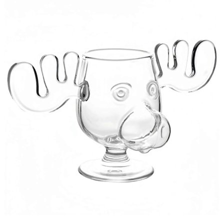 Xmas Elg Glasskopp Søt Reinsdyr Klar Glasskrus Varm Kald Drikkekopp Kreativ-Elg Ferie Drikkevare Dekorasjon[HK]