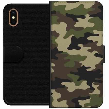 Apple Iphone X Plånboksfodral Woodland Camo