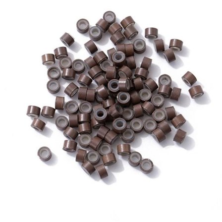 500stk Micro Rings Links Beads BRUN