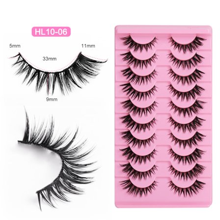 Naturliga lösögonfransar HL10-06 (10 par)