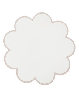 Bordstablett läderimitation Vanja rund Sand - Redlunds