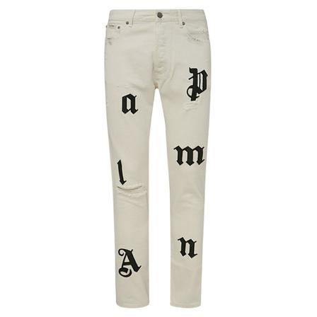 Palm Angels, Jeans Wit, Heren, Maat:W31