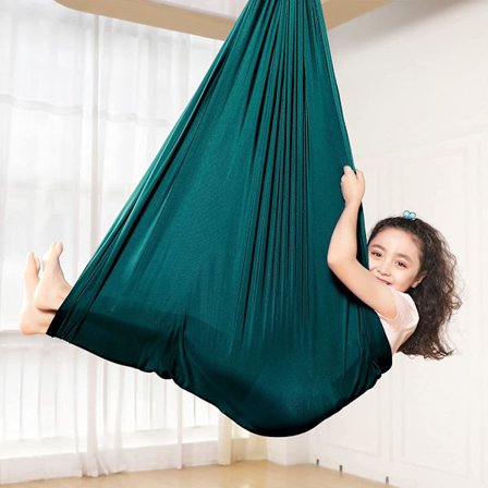 Kinder Schwingen Hengekøye, Innendørs Huske Elastisk Cuddle Hammock Sensory Swing Ideell for, Asperger og sensorisk integrasjon samt