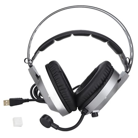 TAIDU Gaming Headset 7.1 Surround Sound Headset med mikrofon Öronkuddar LED-ljus för PC Laptop
