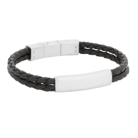 by BILLGREN Luis | Läderarmband Accessoarer Herr Svart 21 cm