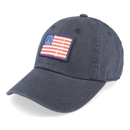American Needle - Blå unconstructed Caps - USA Ballpark Patch Peace Navy Dad Cap @ Hatstore